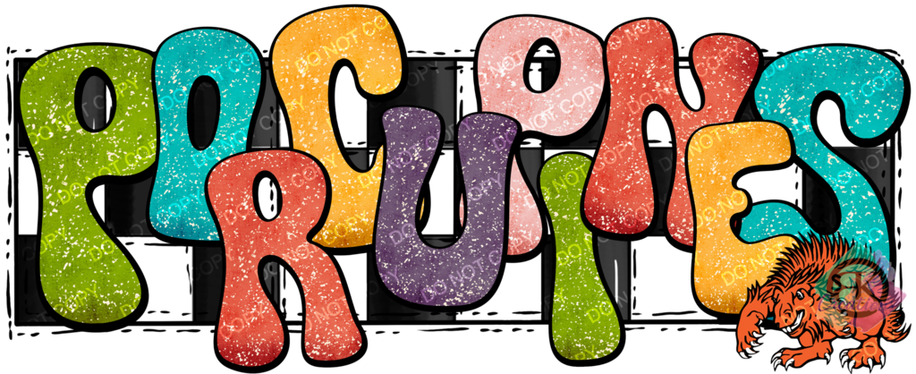 SP1054 - Colorful PORCUPINES Checkered TRANSFER ONLY