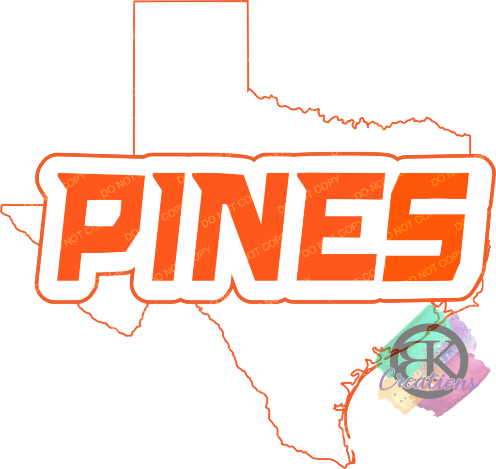 SP1077 - Texas Outline with PINES - TRANSFER ONLY