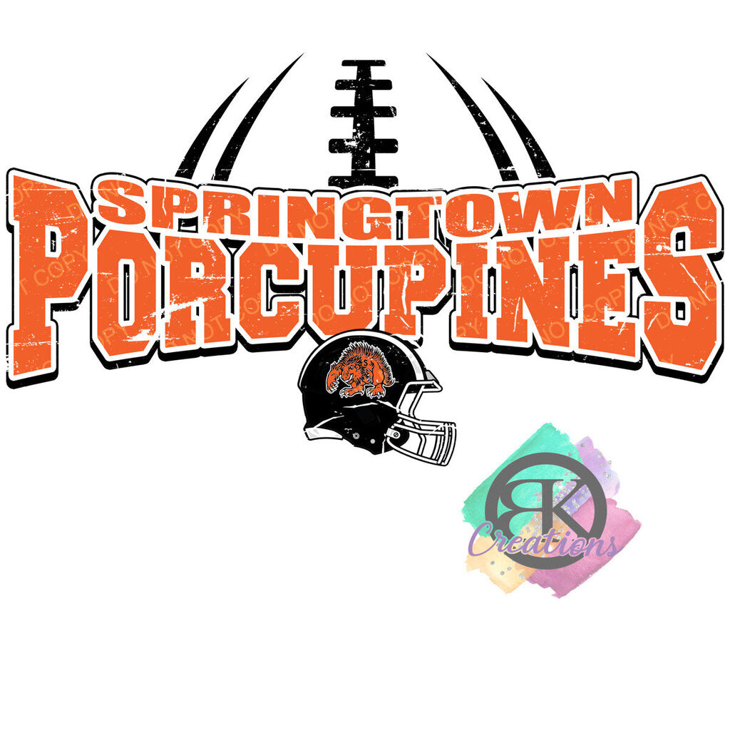 SPRINGTOWN FOOTBALL WITH HELMET