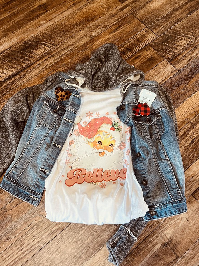 Santa Believe Bling Long Sleeve