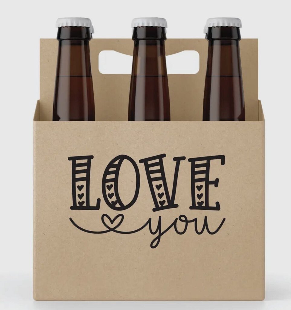 Love You Valentine Holder 6pack