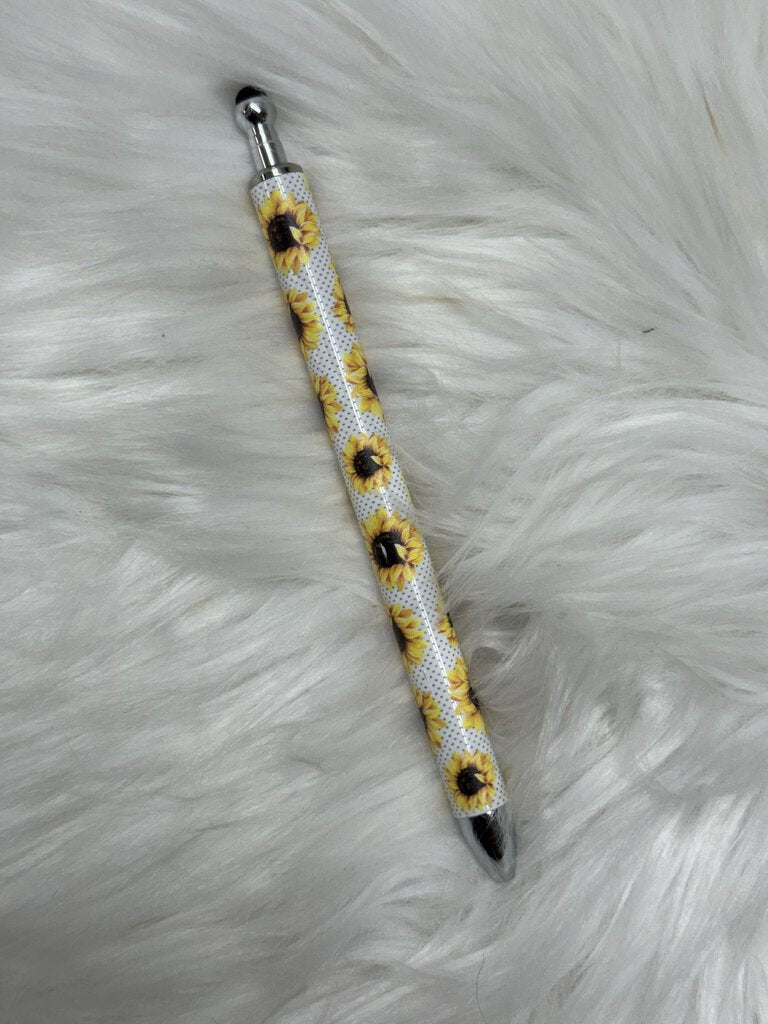 PENS - GEL - METAL CHAMBER WITH REFILL - SUNFLOWER