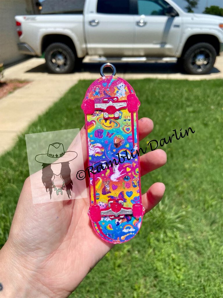 90's Themed Skateboard Freshie in Pina Colada Scent