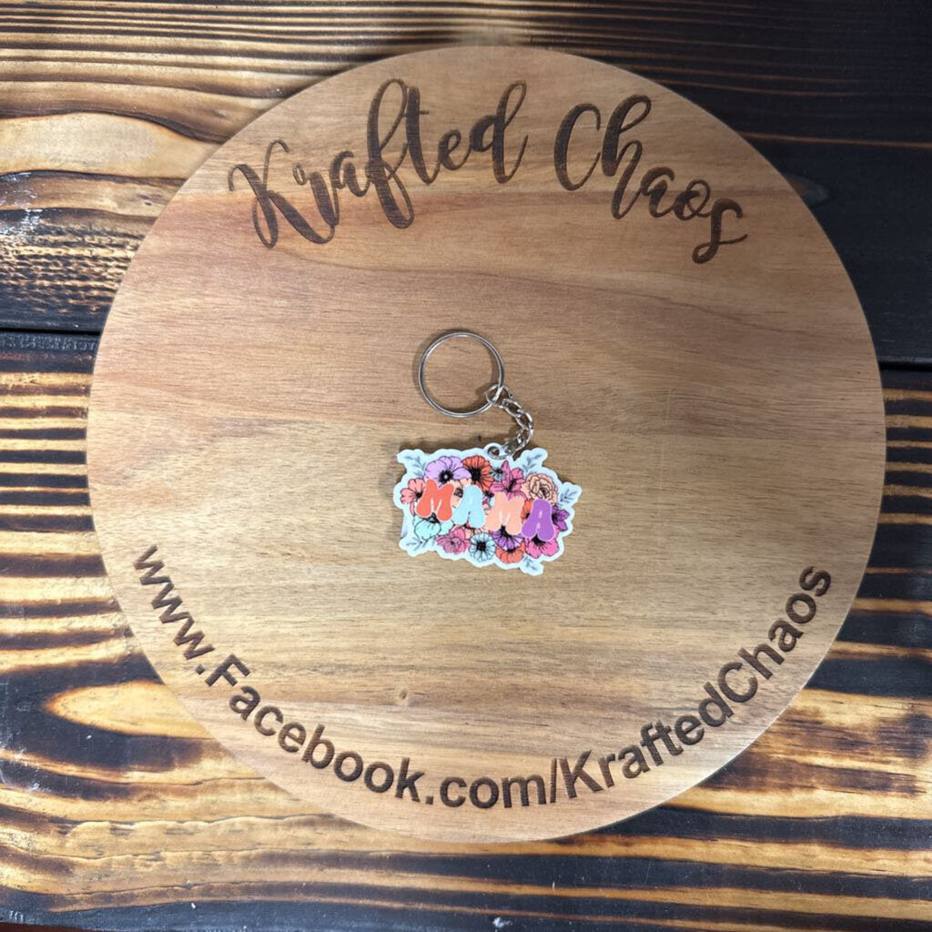 Acrylic Keychain - Mama Flowers