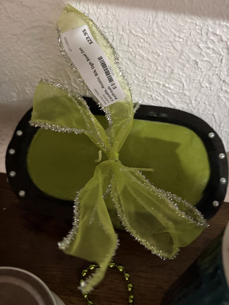 Candle, Rustic Blk Dgh Bowl Zen Refresh