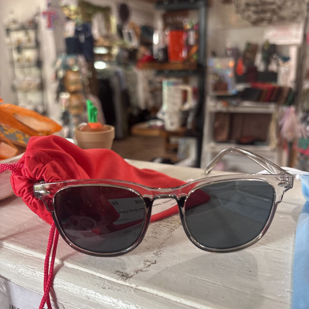 Sunglasses, Square Clear Grey