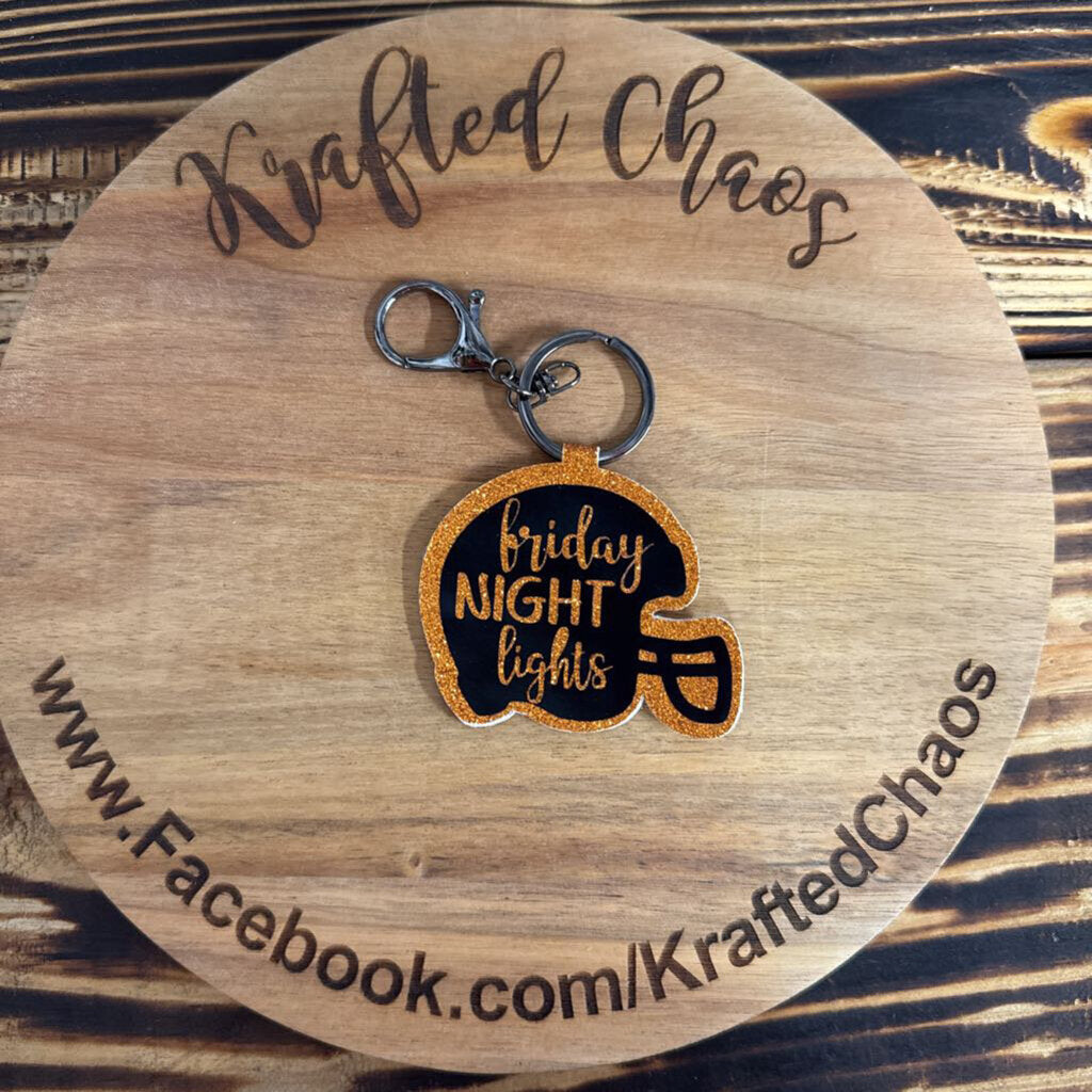 Springtown Leather Keychain - Football Helmet