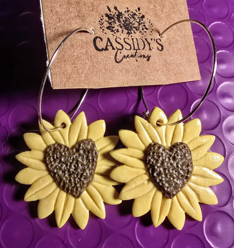 Sunflower Yellow Heart Textured