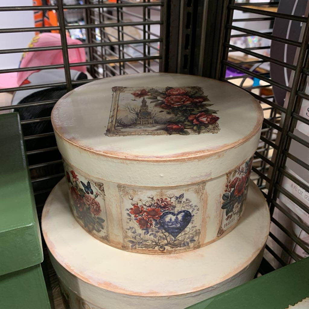 Ivory Paper Mache Box