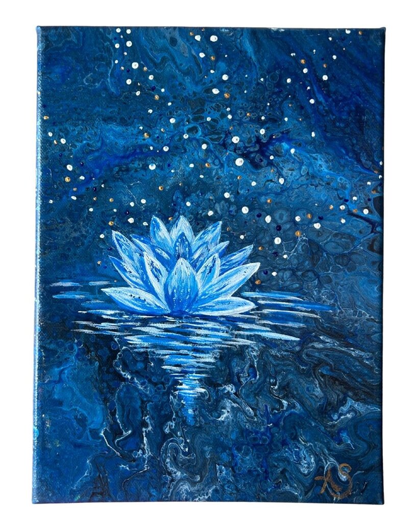 Acrylic Painting Lotus 8x11