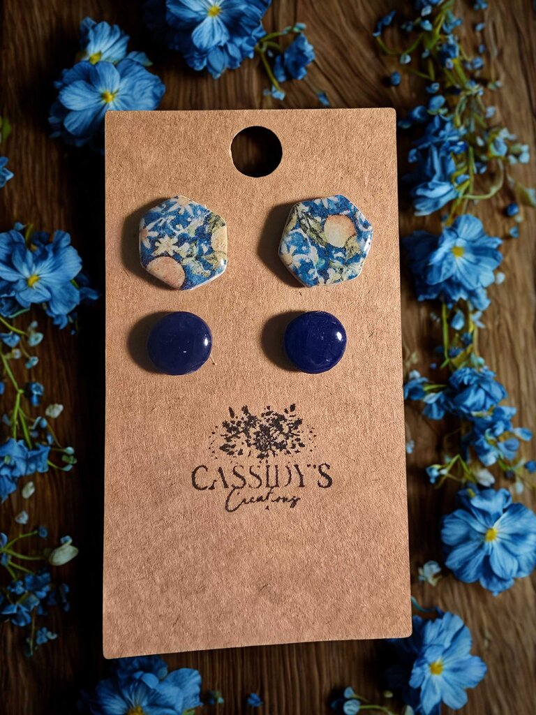 Lemon Hexagon Stud Pack