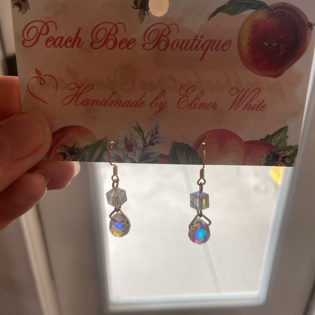 Austrian Crystal w/ 24k Hooked Dangle