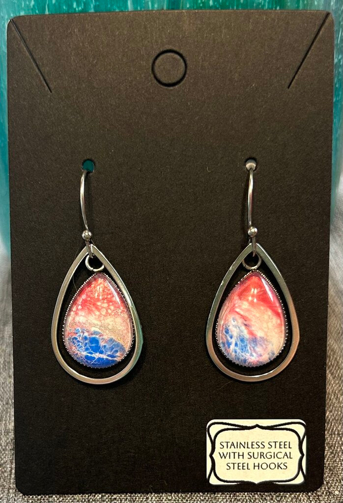 Double tear drop earrings