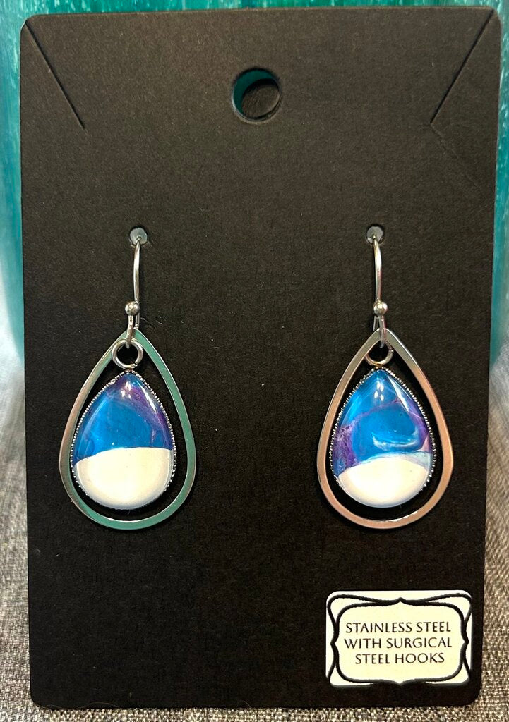 Double tear drop earrings