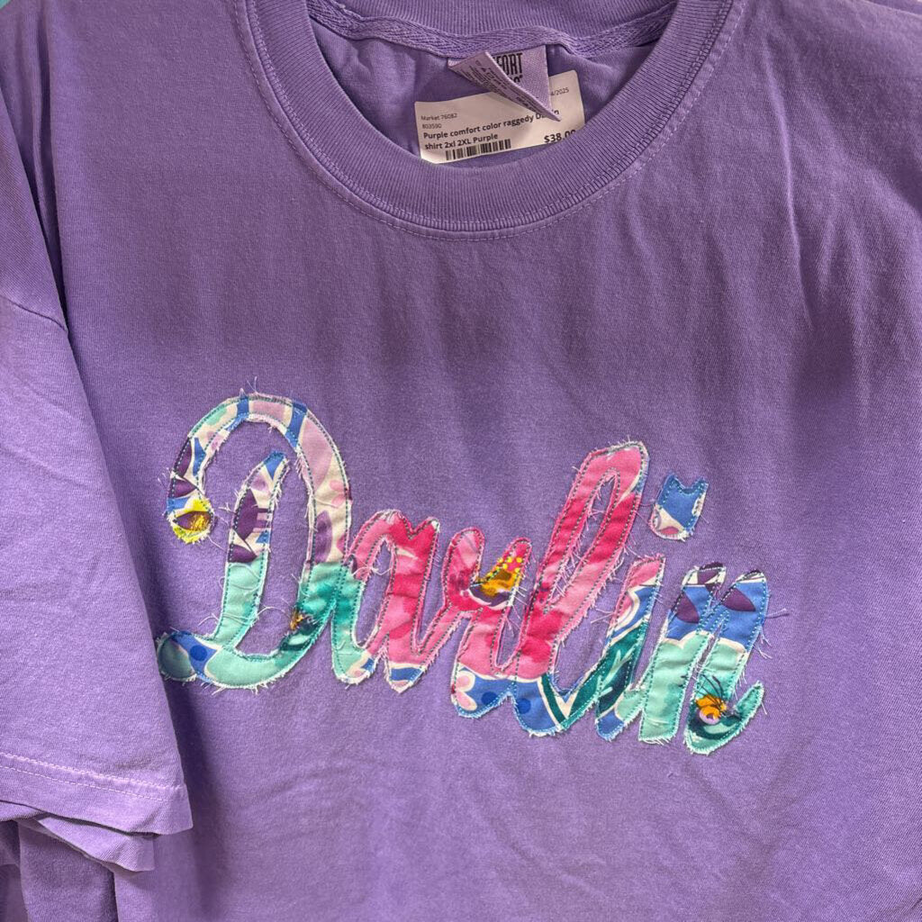 Purple comfort color raggedy Darlin shirt 2xl
