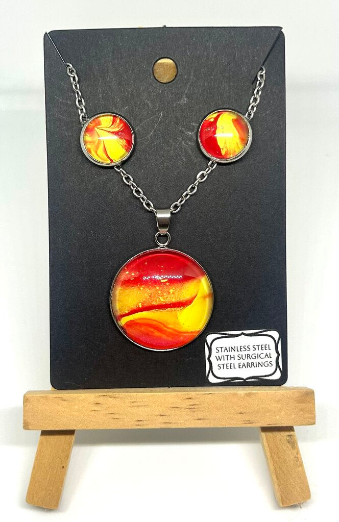 Acrylic Art Jewelry Set