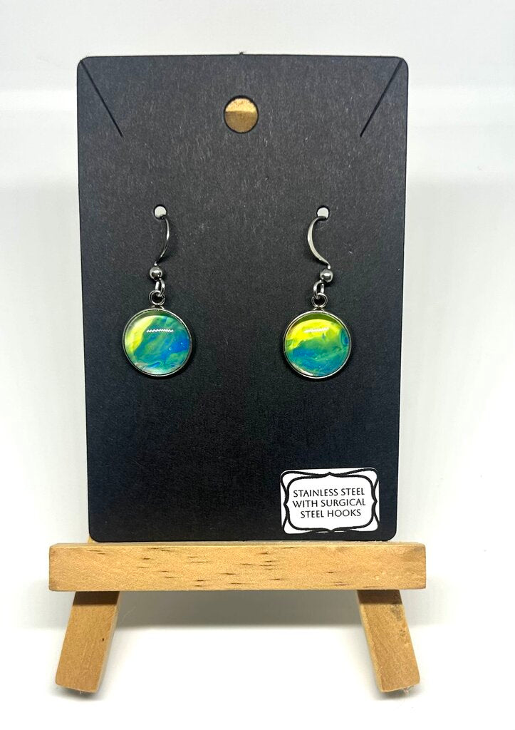 Acrylic Art Earrings Round