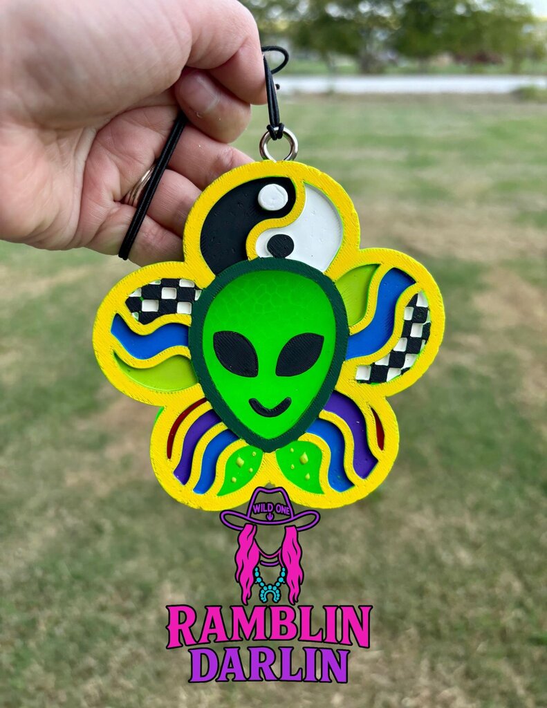 Groovy Alien Flower Freshie in Butt Naked Scent