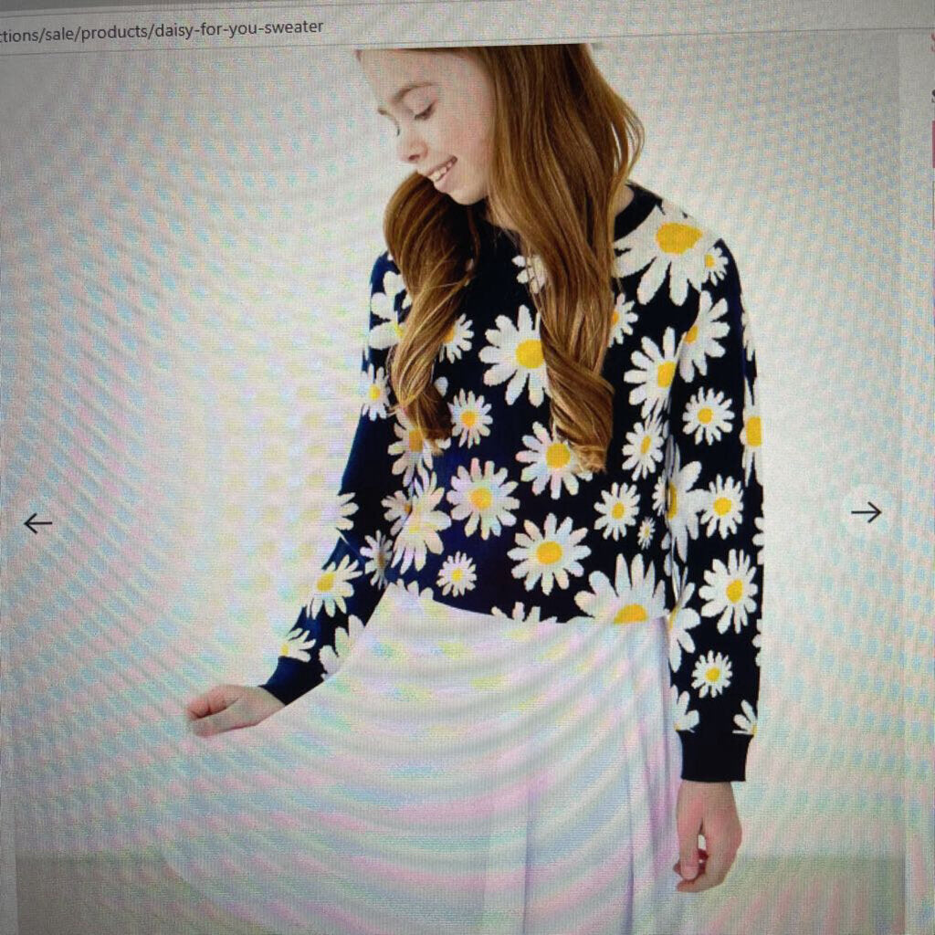 NAVY DAISY SWEATER-2