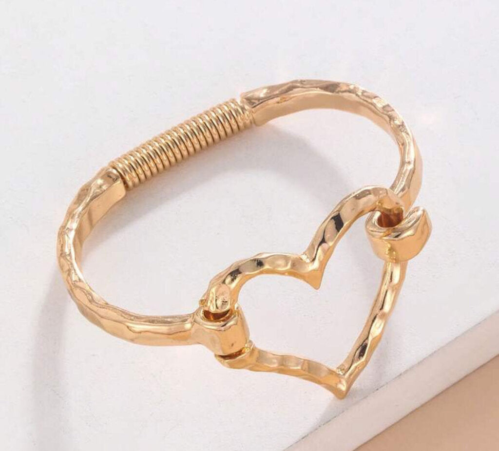 Bracelet, Heart spring Gold