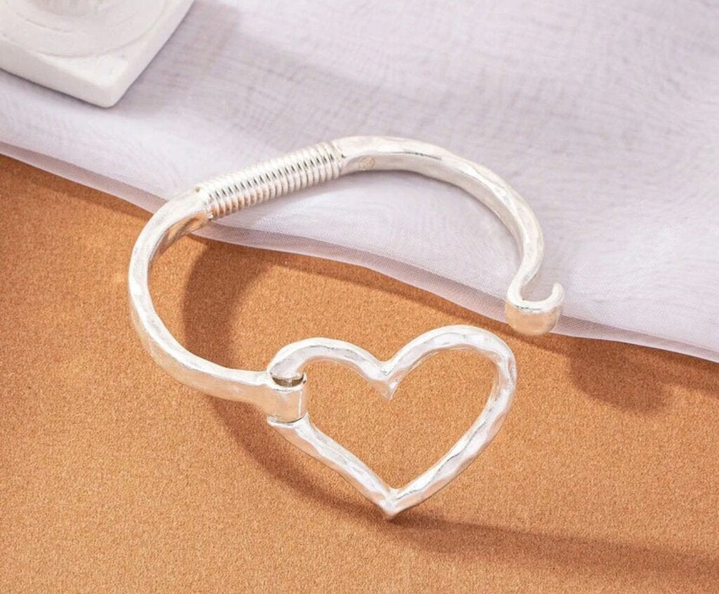 Bracelet, Heart Spring Silver