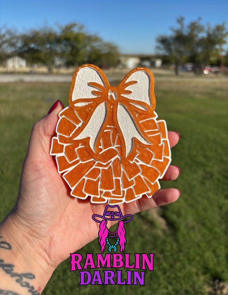 Pom Pom with Bow Freshie in Watermelon Jolly Rancher Scent