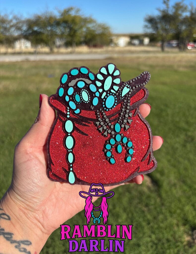 Santa Bag Full of Turquoise Freshie in Coconut Cocktails