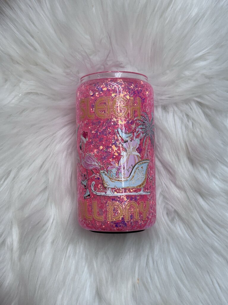 16 OZ SNOWGLOBE SLEIGH ALL DAY