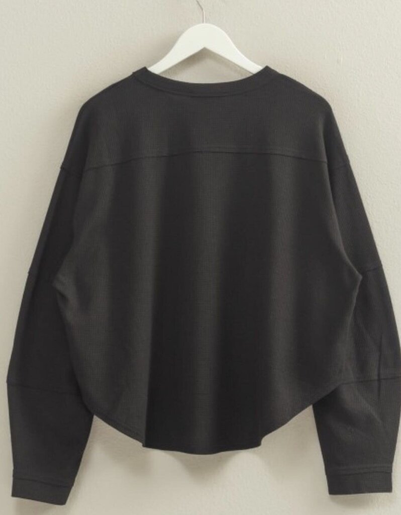 Cropped Distressed Edging Top