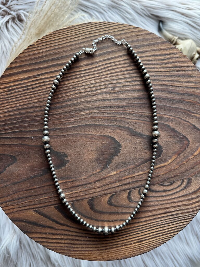 Graduated Sterling Pearl Necklace