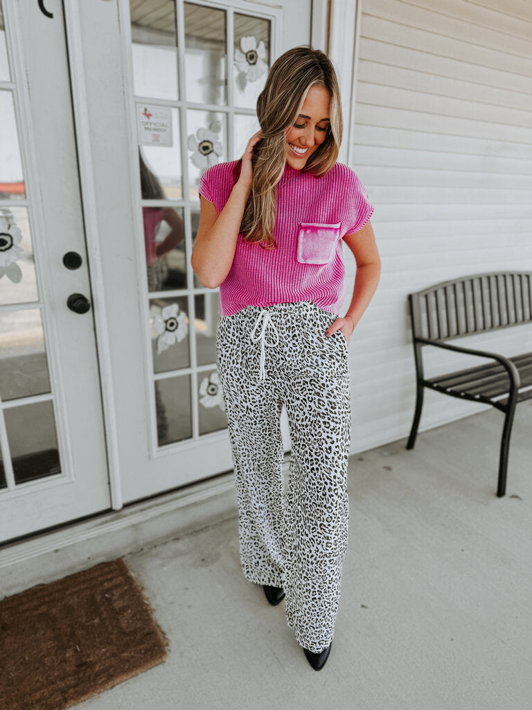 Pink Cap Sleeve Sweater