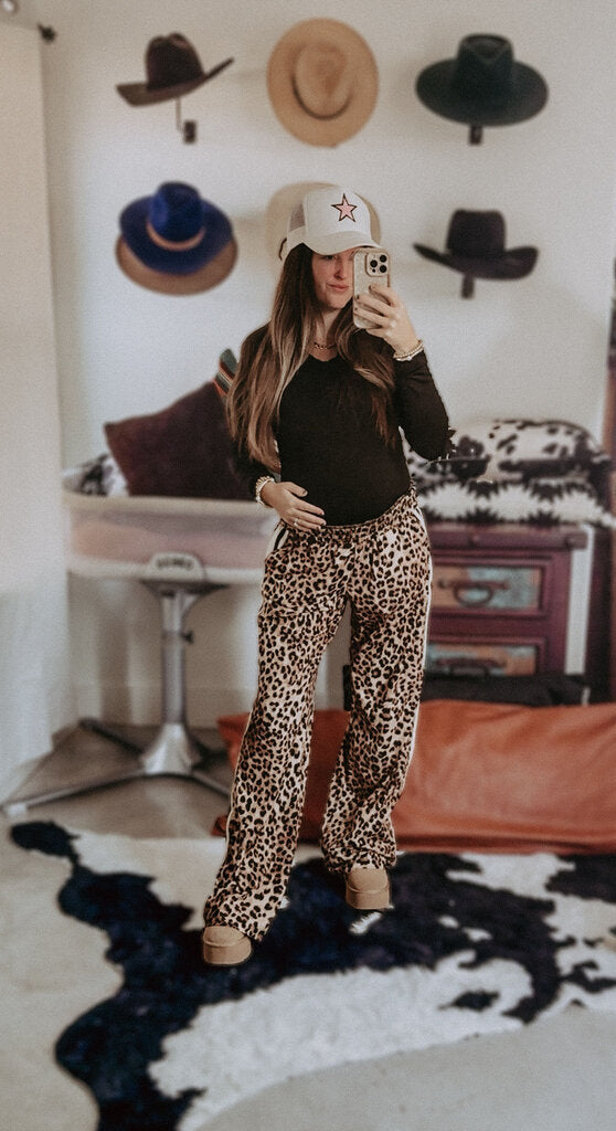 Leopard Track Pant