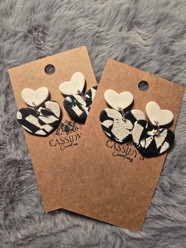 BW Marble Hearts