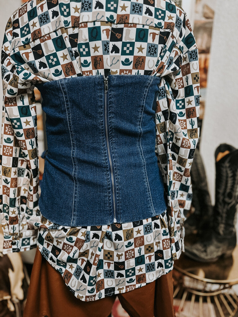 Denim Corset