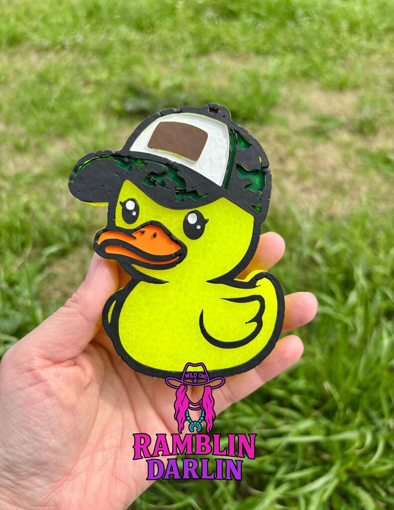 Camo Hat Duck Freshie in Leather Scent