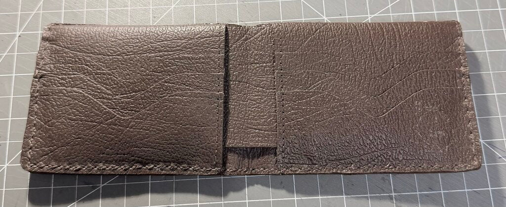 Elephant leather bifold wallet