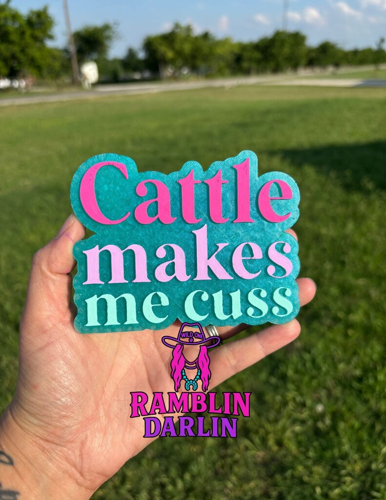 Cattle Makes Me Cuss Freshie in Leather Scent