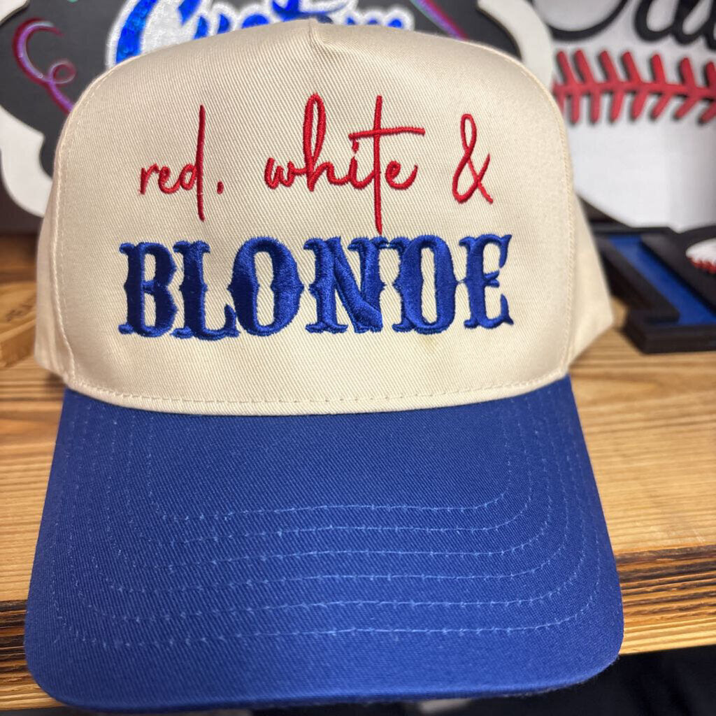 Red white and blonde blue bill