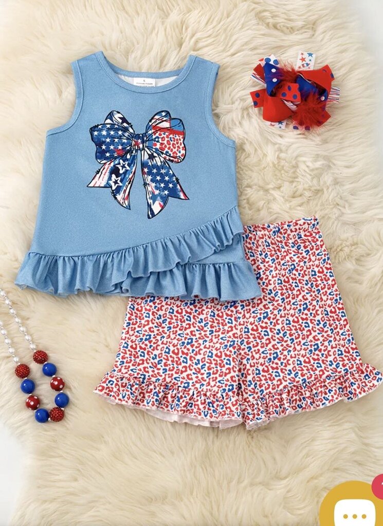 PATRIOTIC TOP AND SHORTS-6/7