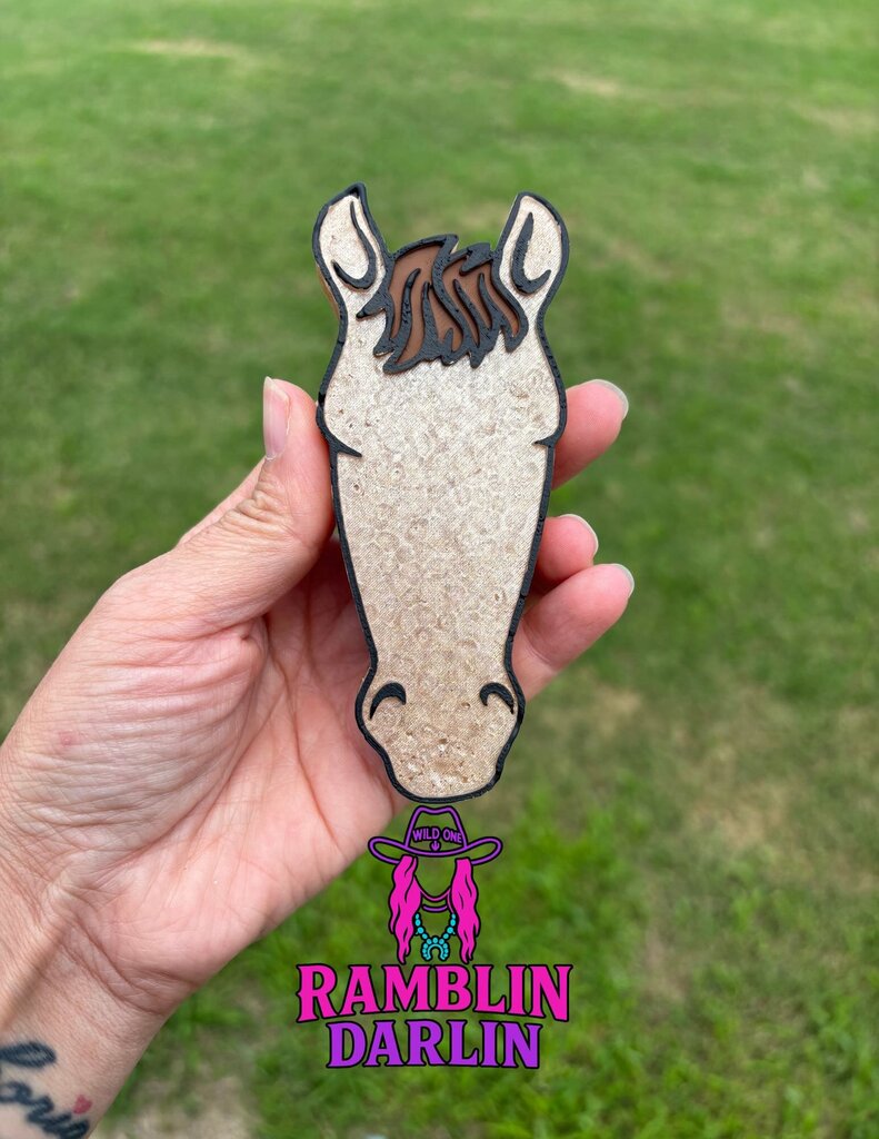 Horse Head Freshie in Leather Scent