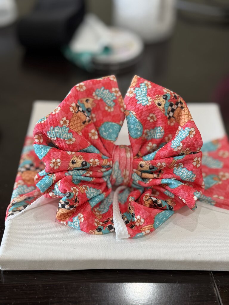 lv pink tuq icecream messy headwrap