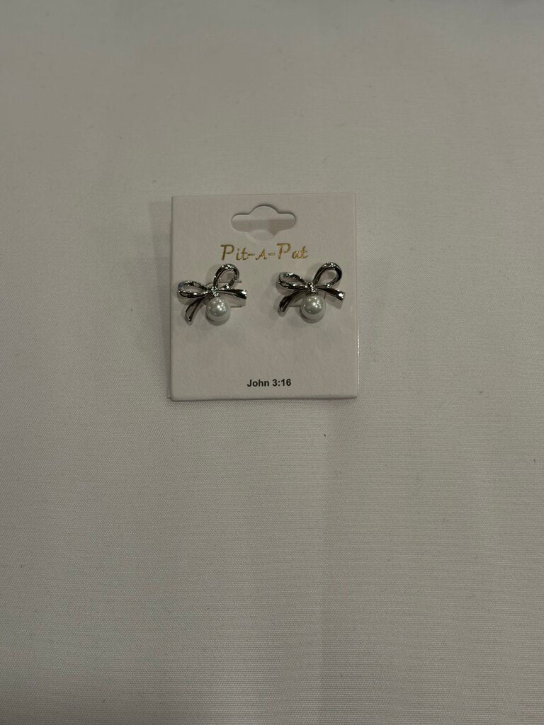 Pearl Bow Earrings