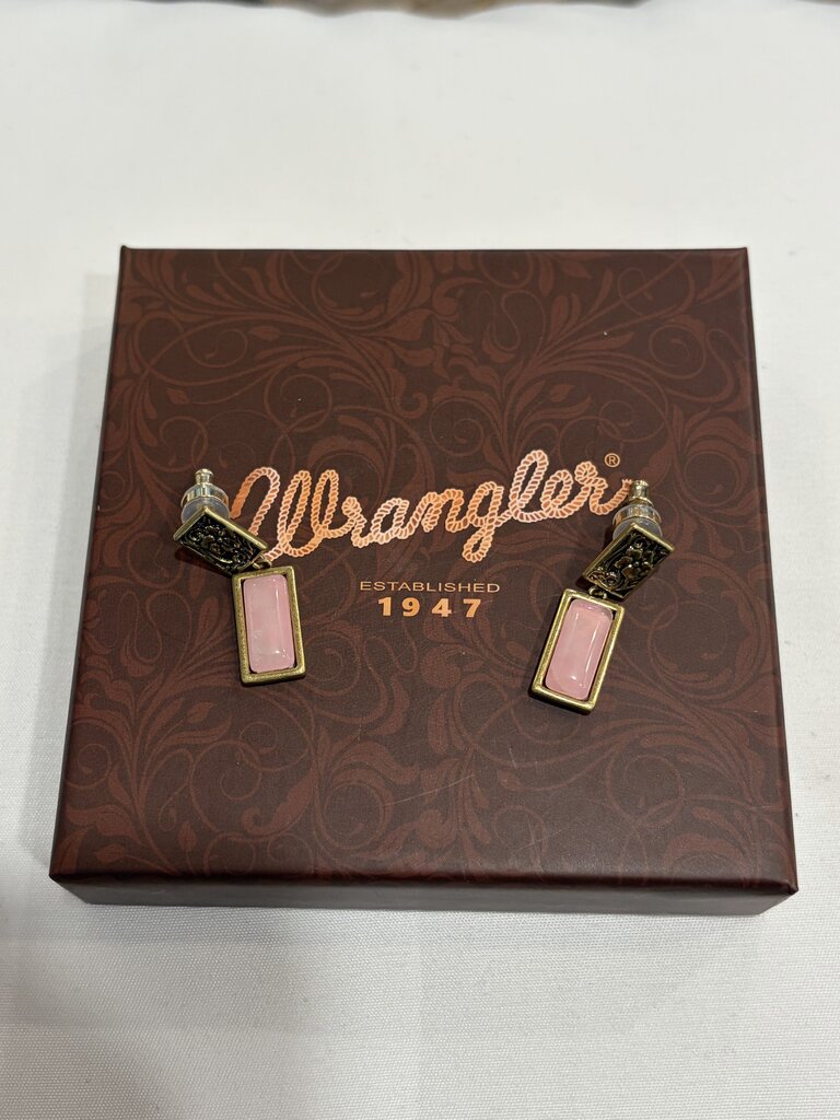 WrANGLER Stone Rectangle Earrings