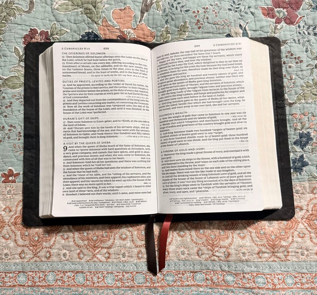 Shark leather Bible rebind Thomas Nelson Single Column KJV