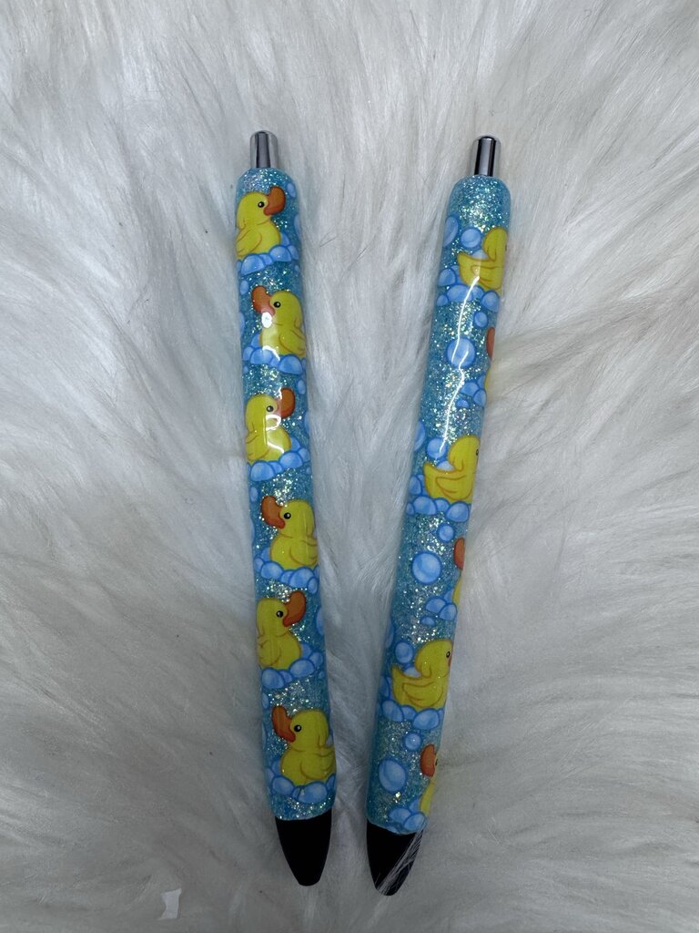 GEL PENS LIGHT BLUE RUBBER DUCKS