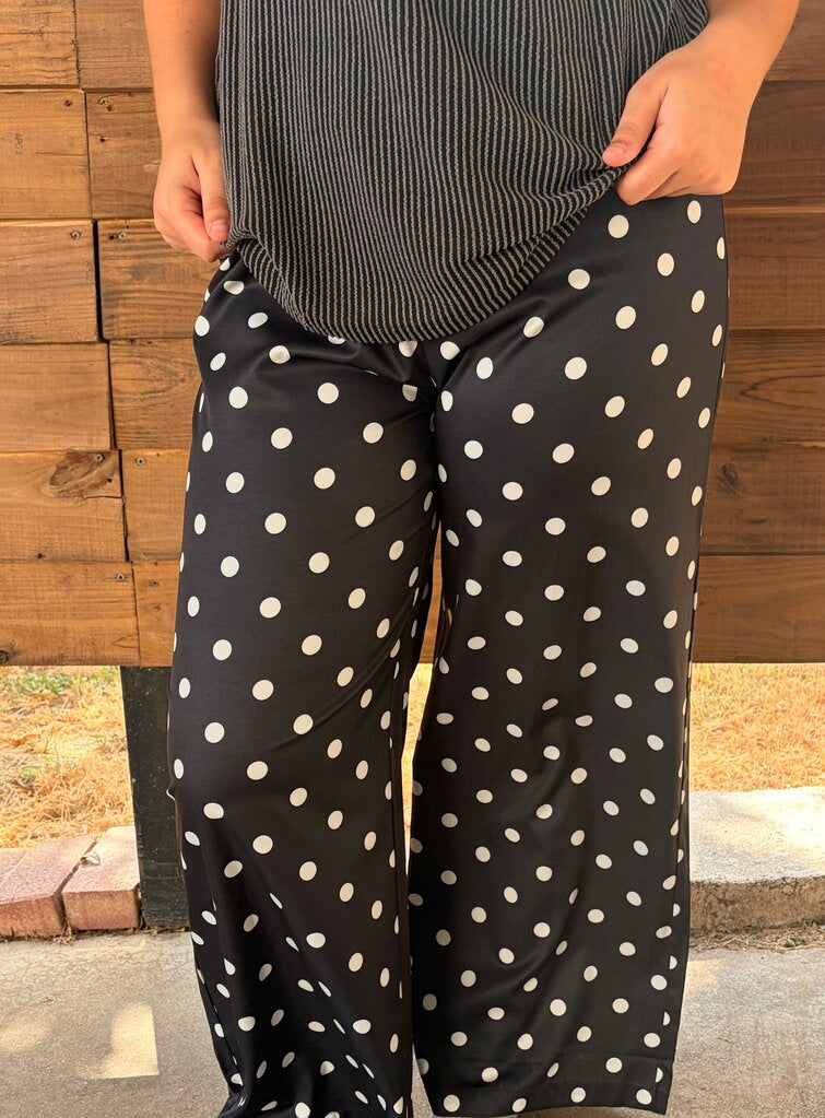 Polka Dot Drawstring Pants