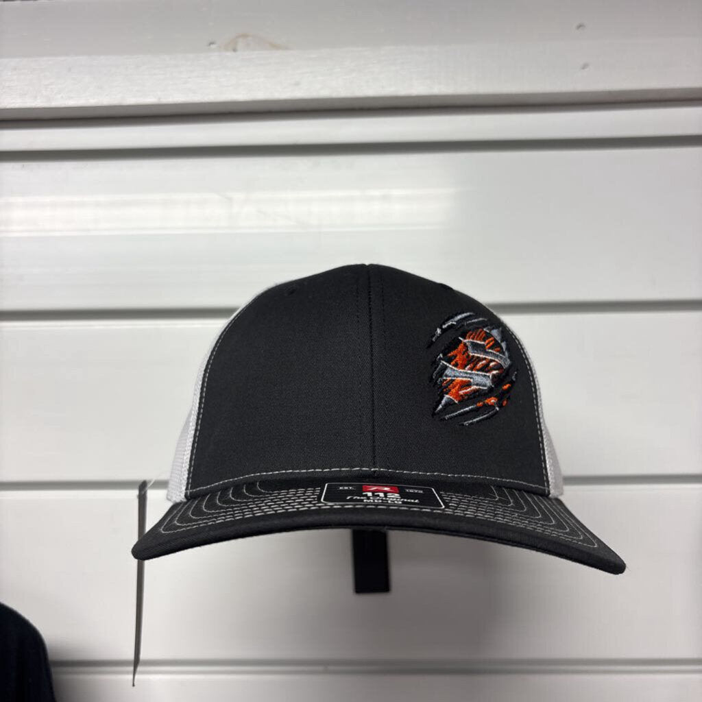 Black Richardson w ripped S embroidered