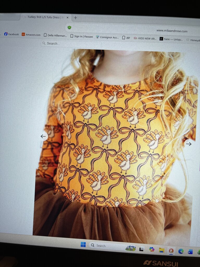 TURKEY TROT TUTU DRESS-5/6