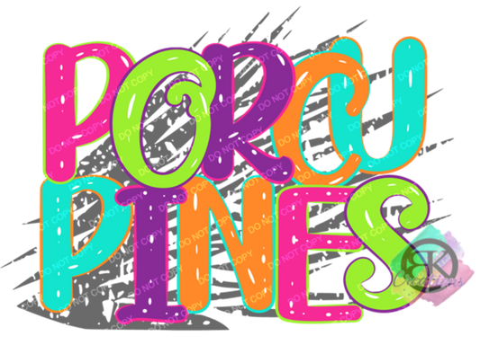 SP1101A - Colorful Porcupines with Quills - TRANSFER ONLY