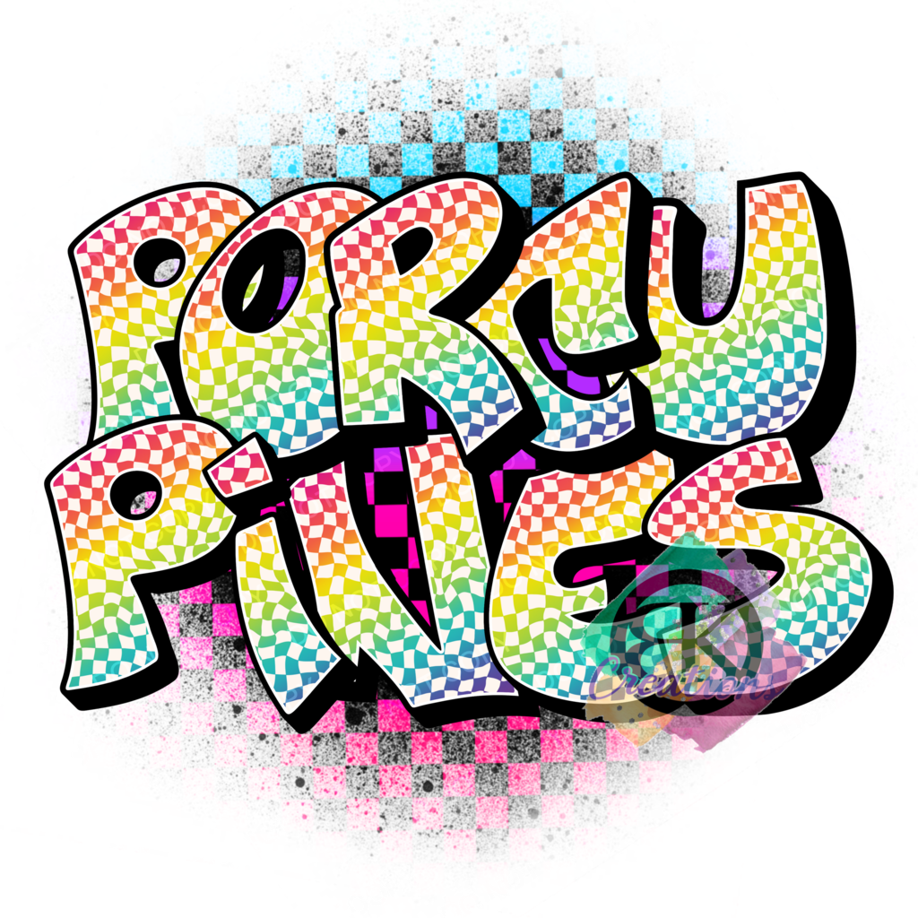 SP1145 - COLORFUL PORCUPINES CHECKERED GRAFITTI